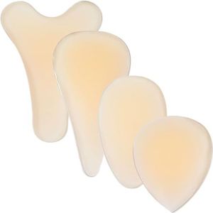 FLIRTARE Naadloze, herbruikbare concealer hoezen voor bikini, leggings, yogabroeken en badmode, set van 4 vormen, beige