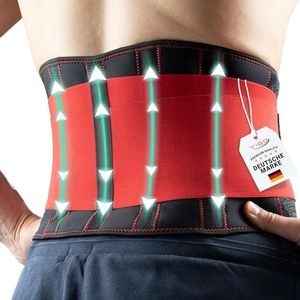 Vigo Sports Rugbandage | ademend & individueel verstelbaar voor verlichting & preventie van rugklachten | medische niergordel voor je lendenwervel | anti-holle kruis rug
