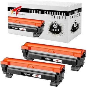 vidoelettronica® Toner compatibel met Brother TN-1050 TN-1000 voor Brother HL-1210W HL-1212W HL-1110 HL-1112 DCP-1510 DCP-1512 DCP-1610W DCP-1612W MFC-1810 MFC-1910W (2)