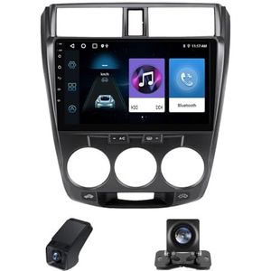 10inch Car Radio Touchscreen geldt voor Honda City 2008-2013, Achteruitrijcamera Compatibel met CarPlay/Android Auto/Bluetooth5.0 FM/RDS/AM Radio/4GLTE 5GWIFI/GPS-navigatie/DSP(NF-1)