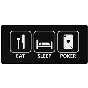 Eat Sleep Poker Print Bureau Pad Protector Muismatten Kantoor Tafel Mat Grote Muismat Antislip Laptop Pad