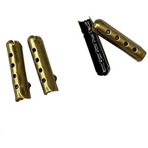 Goodlace Reparatieset voor veters metaal aglets schoenveters tips einde 4x23mm 20/24 st., Brons, 24
