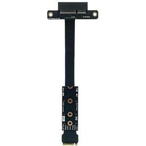 Allowish PCIE4.0 verlengkabel M.2 NVME M sleutel naar PCIEX4 platte kabel ondersteuning netwerkkaart (40 cm)