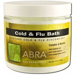 Abra Therapeutics, Cold and Flu Bath, Camphor & Menthol, 17 oz (482 g) by Abra
