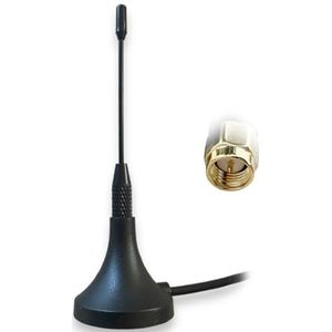 UniteCom Magnetische Mount Mini Whip LoRa 868MHz Antenne. LoRaWAN Antenne voor IoT Gateways/Routers. Ondersteunt HNT Mijnbouw met Helium Hotspots. SMA/RP-SMA Connector
