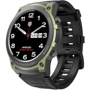 Slimme horloges for heren, 1,43 inch HD-aanraakscherm Militaire slimme horloges for heren, IP68 waterdicht smartwatch for Android iOS, sportmodi Fitness-trackers, Bluetooth-oproep (beantwoorden/bell
