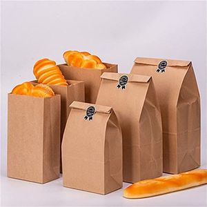 25/50 Stuks Kraftpapier Zak Geschenkzakken Verpakking Biscuit Snoep Voedsel Koekje Brood Snacks Bakken Takeaway Zakken Taart dozen Verpakking (Size : 25PCS, Color : 24X13X8cm)