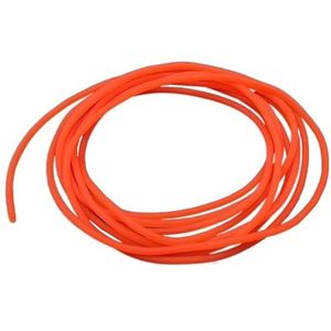 Latex rubberen bandbuis, Latex trekrubber slangen spankabel fluorescerend oranje 2-6 mm meerdere lengtes(5 Meter)