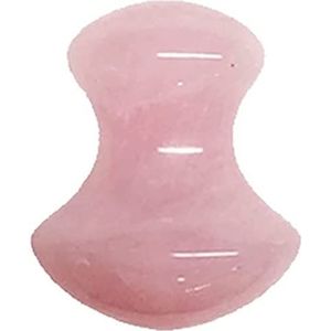Gua sha Schraper Board Rozenkwarts gezicht dunne stimulator natuursteen guasha board jade roller roze kristal gezichtsschraper jade gezichtsroller set massage tool set (kleur: Guasha B)