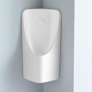 Huishoudelijke urinoirs voor mannen voor in de hoek, aan de muur bevestigd keramisch urinoir voor volwassenen/kinderen, draagbare urinoirs voor garage/badkamer/toiletten(White)