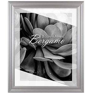 Fotolijst Bergamo 84 x 119 cm DIN A0 in mat zilver gemaakt van MDF hout met antireflex kunstglas schijf