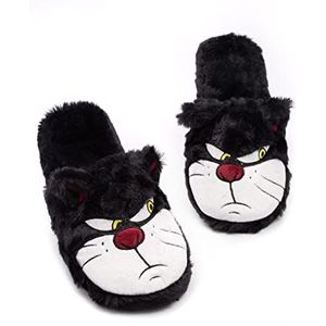 Disney Assepoester Lucifer Slippers Fluffy Cat Womens Dames Zwart 41-42 EU