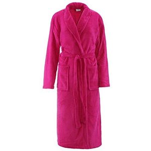 Brandsseller Badjas Unisex Microvezel S/M – Zachte en lichte kamerjas met sjaalkraag – Voor dames en heren – Comfortabel voor thuis, spa of vakantie – Roze