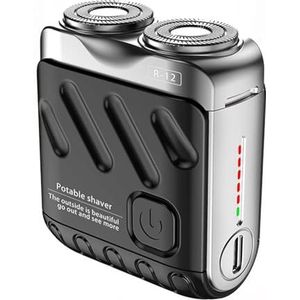 rolu Dual Head Elektrisch Scheerapparaat Waterdicht Baard Scheerapparaat voor Thuis Reizen (zwart)