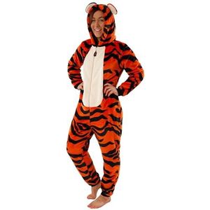 Disney Tigger Romper Winnie De Pooh Volwassenen | Rompertjes Voor Vrouwen | Fleece Teigetje Kostuum Volwassene | Maten Klein tot XX-Large | Officiële Winnie De Poeh Koopwaar | Klein