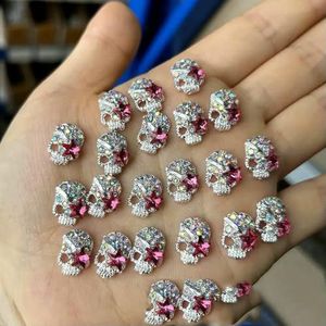 20 stuks/zak 3D kersennagelbedels, rode en roze kersennagels met strass-steentjes, glitterstuds en fruitnagelschijfjes voor nageljuwelen - 20 stuks_a