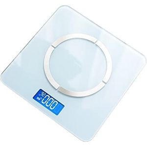 Badkamerweegschaal Slimme Draadloze Digitale Weegschaal Lichaamsvet Waterbalans BMI-samenstellingsanalysator Bluetooth-smartphone Verbinden Gemakkelijk Te Gebruiken(White)