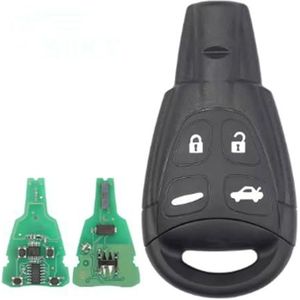 Afstandsbediening sleutelkaart autosleutel 4 toetsen behuizing voor SAAB 93 95 9-3 9-5 WF reserve sleutel LTQSAAM433TX 434Mhz ID46