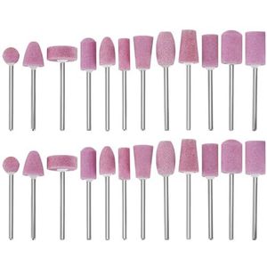 Be In Your Mind 2-delige set / 24-delige nagelboorset nagelkunstvijlen bits gereedschap kwarts nagelboorkoppen manicure accessoires 2,35 mm schacht voor manicure pedicure nagelpolijstfrees
