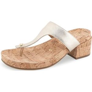 Aerosoles Dames Clio hak sandaal, goud metallic getextureerde kunstleer met kurk, 3 UK