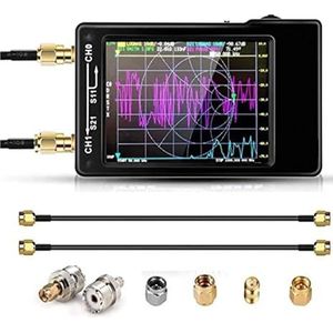 Vector Network Analyzer,Antenna Analyzer, 2,8 inch vectornetwerkantenne-analysator 10 kHz-1,5 GHz MF HF VHF UHF met SD-kaartsleuf V3.6-versie spectrumanalysator voor het meten van verschillende soorte
