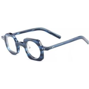 Brilmonturen Acetaat brilmonturen Creatieve asymmetrische brilmonturen Unisex met lenzen Brillen Perfecte decoratie