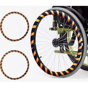 Silicium rolstoel duwt de wieldoppen, 1 paar siliconen rolstoelduwhoezen, 20/22/24 inch, antislip, slijtvaste handduwhoezen(E,22in)