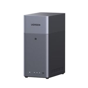 UGREEN NASync DH2300 2 Bay Desktop NAS, NFC Tap om te Verbinden, AI Fotoalbum, 4K Persoonlijke Videotheek, Gebruiksvriendelijk NAS-systeem met 1GbE-LAN en 4GB RAM (Diskless)