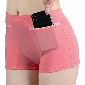 Vrouwen Ondergoed Anti Zakkenroller Slipjes Reizen Dames Onderkleding Verborgen Zak Naadloos Korte Boxers 3/6 Pakken (Color : 3-Packs, Size : 4XL)