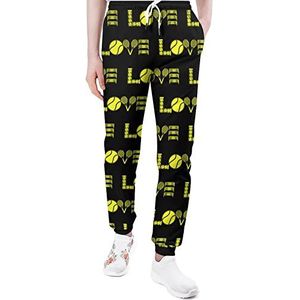 Love Tennis Heren Joggingbroek Casual Joggers Broek Atletische Lounge Broek Met Zakken Voor Vrouwen