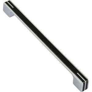 TVOLRFNIY Moderne eenvoudige combinatie zwart kasthandvat Scandinavische schoenenkast kledingkast deurklink meubelhardware (maat: zwart chroom 6354 256 gatafstand)