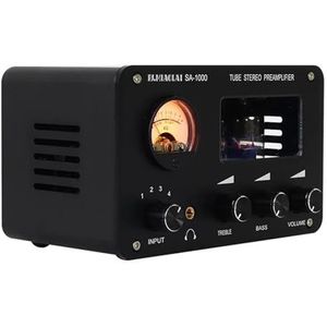 Versterker, 6H3N Tube Voorversterker Versterkers HiFi Tube Voorversterker Galbuffer Audio Amp Speaker Geluidsversterkers Home Theater 2 Kanalen(Nero)