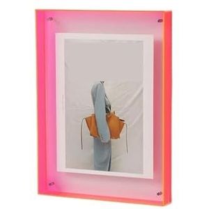 Transparant Acryl Fotolijst DIY Poster Schilderij Hal Slaapkamer Wanddecoratie Ins Stijl Tafel Fotolijst Eenvoudig delen(Pink,16x21cm)