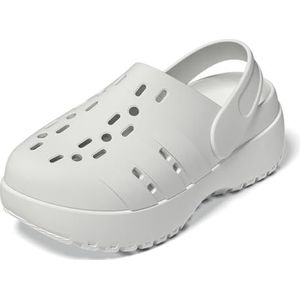 adidas Adilette Clog Platform Slide Sandalen voor dames, Wit, 37 1/3 EU