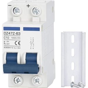 DC Miniatuur Vermogen Schakelaar, 2-polig, 1000V, 32A, Scheidingsschakelaar, DC Scheidingsschakelaar, 35mm DIN-Rail, Elektrische Apparatuur (Maat: 32A)