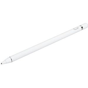 Universele styluspen, capacitieve touchscreen-pen, 95 mAh micro-USB-touchscreen-pennen voor smartphone, tablet, computer, draagbare capacitieve pen (wit)