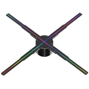 3D Hologram Fan 50cm/19.7in 3D holografische projector bar restaurant kerstvakantie decoratie ventilator scherm LED holografische reclamebordverlichting voor zakelijke winkelborden, bars, Halloweenfee