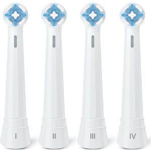 【Verbeterd】Vervangende tandenborstelkoppen, compatibel met orale B iO elektrische tandenborstel, voor orale B iO 3, 4, 5, 6, 7, 8, 9, 10-serie elektrische tandenborstels (wit, 4 stuks)