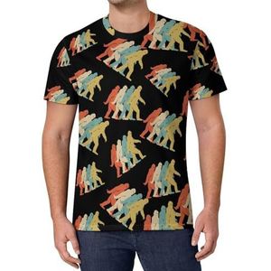 Bigfoot silhouet retro heren T-shirt met korte mouwen casual ronde hals T-shirt mode zomer tops