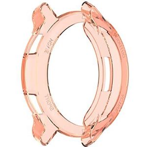 Watch Case BZN for Xiaomi Watch Color 2 Half Coverage Hollowed TPU beschermhoes (Color : Transparent Pink)