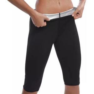 Fitness Stretch Control Waist Slim Shorts Fat Burning Sweat Body Leggings Women Sauna Sweat Pants Thermo Fat Control Legging Body Shapers (Size:M)