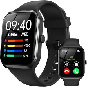 Smartwatches Heren Dames - 1,91"" HD Smartwatch Heren,IP68 Waterdicht Sporthorloge,Bluetooth-oproep,WhatsApp Melding,Hartslag,SpO2,Slaapmonitor,Activiteitentracker,Smart Watch voor Android IOS