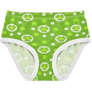 YOUJUNER Meisjesondergoed Groene Klavers Lucky Clover Peuter Slipje Katoenen Broek Kleine Meisjes Slips Comfort Kids Onderbroek, Meerkleurig, 8 jaar