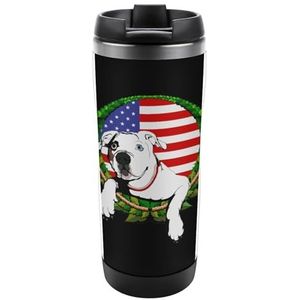 USA Bulldog USA Vlag Grappige Reizen Koffie Mokken Dubbelwandige Thee Cup Voor Kantoor Geschenken