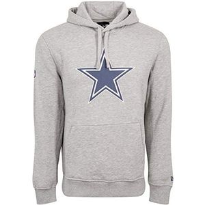 New Era Heren Team Logo Hoody Dallas Cowboys Lange mouw Hoodie, Heather Grijs, X-Large