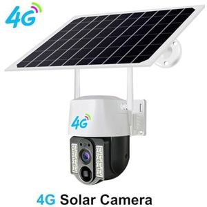 Beveiligingscamera Draadloos Buiten 4G Sim Solar Camera Outdoor Power Camara PIR Humanoïde detectie CCTV-beveiliging Ingebouwde batterij met zonnepaneel voor thuisbeveiliging nachtzicht (Color : 4G C