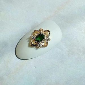 10 stuks luxe bloemen hart ovaal ster nagel kunst onderdelen zirkoon kristal manicure nagels accessoires benodigdheden decoraties bedels-MG776-3