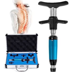 Spine Correction Machine, Intensity Correction Massager Spine Correction Gun Manual Care Tools Spine Chiropractie Richter Spinal Massager Chiropractie Aanpassingstool,Blue