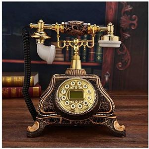Telefoon Luxe Hotel Vaste Retro Telefoon Set Up Europese Telefoon Antieke Telefoon Vaste Thuis Zwart Goud (A)