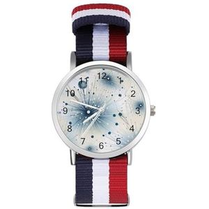 Blauwe Paardebloem Automatisch Horloge Voor Mannen Vrouwen Mode Quartz Horloge Armband Polshorloge voor Thuiskantoor